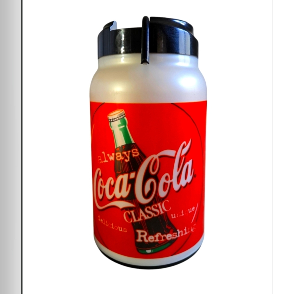 Vintage COCA-COLA Auto King 44 oz Insulated Travel Tankard w Lid